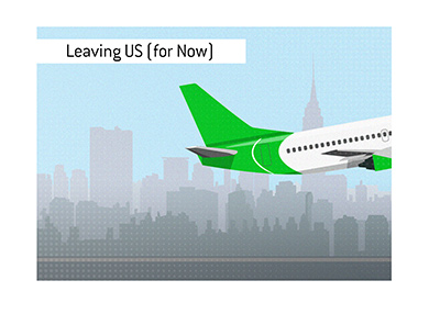 Company is leaving the US market. For now. Airplane departing.