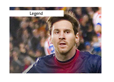 The legendary Leo Messi wearing the 2012 Barca uniform.