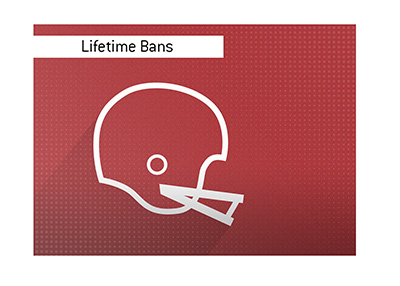 Lifetime bans in American football.  How many were there and when did they occur?