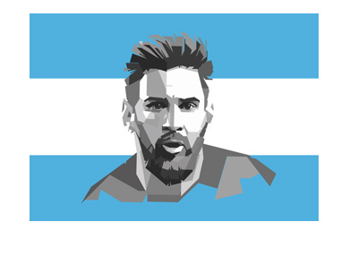 Argentina star player Lionel Messi - Illustration.