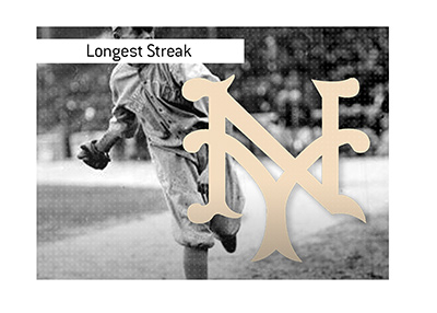 The longest winning streak in baseball history - The New York Giants.