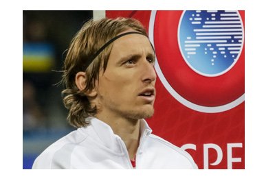 World Cup Qualifying - Europe - Luka Modric of Croatia during national anthem.