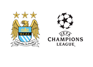 Manchester City and UEFA Champions League logos