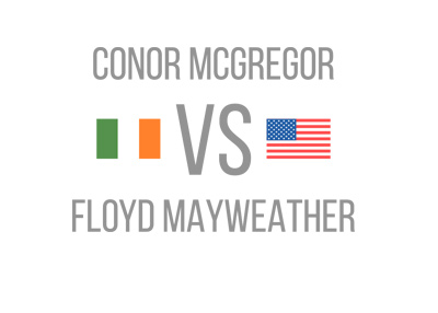 Conor McGregor vs. Floyd Maywether - Boxing matchup - Ireland vs. USA.