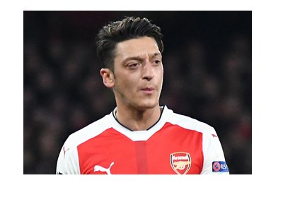 The Arsenal FC magician, Mesut Ozil, pictured here with his trademark facial expression.