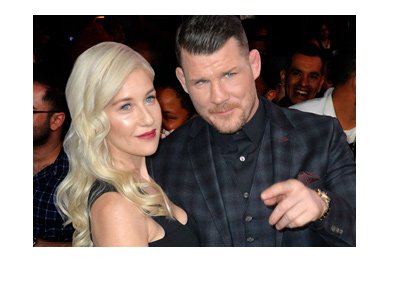 Michael Bisping and wife Rebecca at a movie premiere.  All dressed up and looking good.