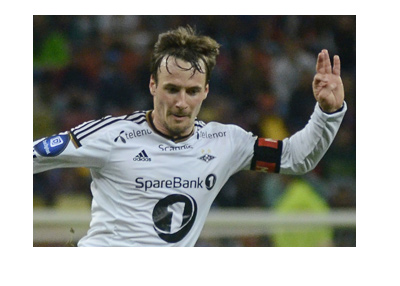 Rosenborg BK captain - Mike Jensen - In action.