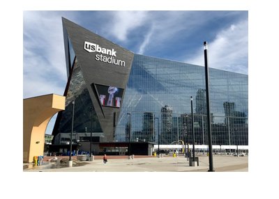 Minnesota Vikings - US Bank Stadium - Photo of outside structure - Year is 2017.