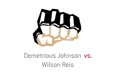 MMA fight between Demetrious Johnson vs Wilson Reis. The year is 2017.