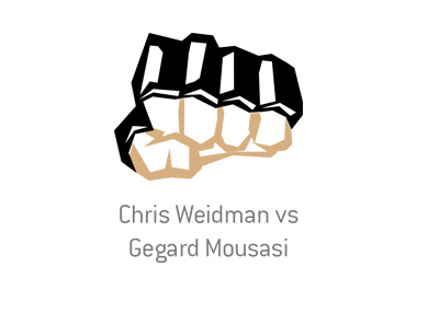 The MMA matchup between Chris Weidman vs. Gegard Mousasi.