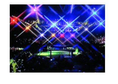 Mixed Martial Arts octagon - Blurred photo - Under spotlights.