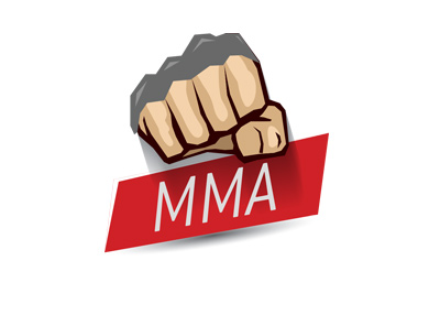 The MMA punch - Red title square - The fight is on - Matchup.