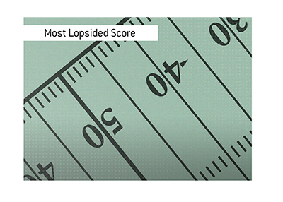 The most loopsided score in college football history.