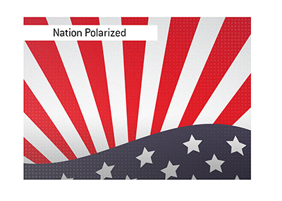 The polarized nation awaits the upcoming presidential election.