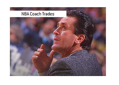 It is rare for a team to trade a coach in the NBA, but it has happened.  In photo:  Pat Riley.