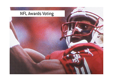 Jerry Rice of San Francisco 49ers. - Changes in NFL awards voting.