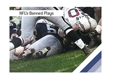 The NFL banned numerous dangerous plays over the decades, including spearing and chop blocks, dramatically increasing player safety over time.