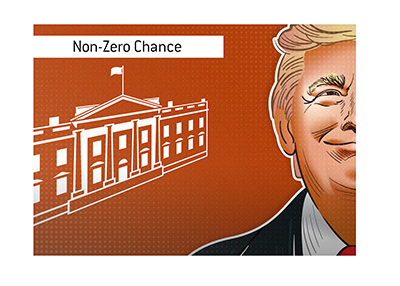 There is a non-zero chance that Trump is still in the White House come February 2021, according to the odds.