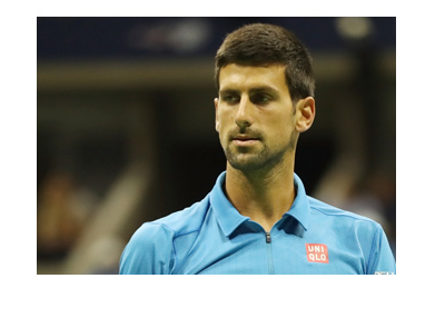 Novak Djokovic is in the zone. Thinking on the court.