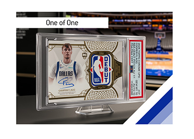 A prized posession.  Cooper Flagg NBA debut patch card.  One of one.