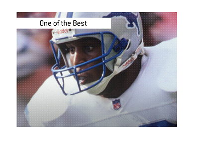 Barry Sanders is easily one of the best running backs of all time in American football.