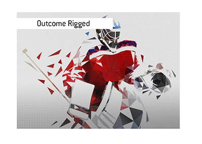The outcome of the game rigged. Players paid off.