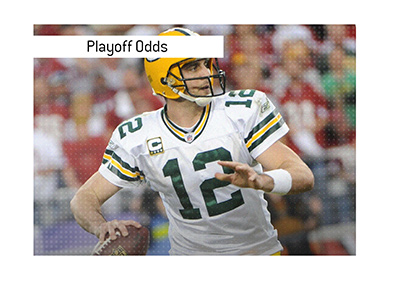 The 2022 NFL playoff current odds - Aaron Rodgers of the Green Bay Packers.