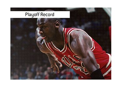 The NBA record for most points scored in a playoff game by a single player belongs to Michael Jordan.
