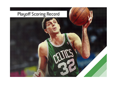 The 1989-90 Boston Celtics set an NBA playoff scoring record by putting up an astonishing 157 points against the New York Knicks.