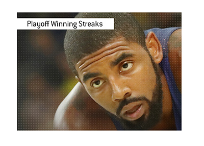 The longest winning streaks in NBA playoffs. In photo: Kyrie Irving of Cleveland.