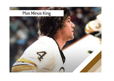 In photo: Bobby Orr skating for Boston Bruins.  NHLs single season plus minus record holder at plus 124