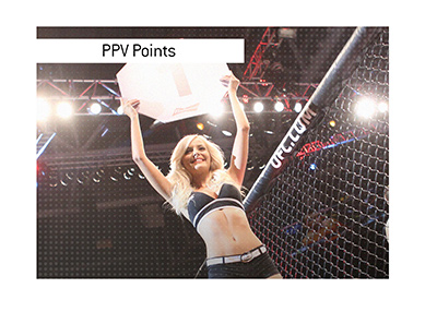 The King explains how the Pay Per View Points work in the UFC promotion.  In photo:  Octagon girl.