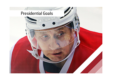 Vladimir Putin scored eight goals during a staged exhibition hockey match, displaying his athletic dominance as opponents carefully avoided challenging him.