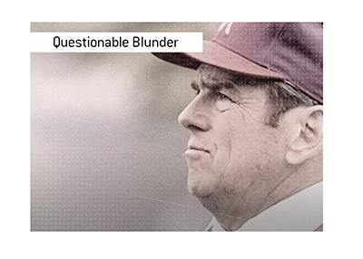 Reflecting on the questionable draft mistake in 1973. In photo: George Allen, Washington Redskins GM.