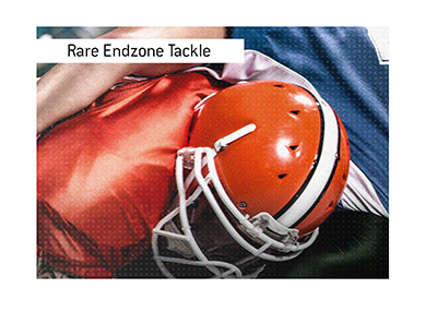 A rare endzone play in American Football - The 1-point-tackle.