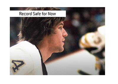 Bobby Orr and his points record as a NHL defenseman is safe for now.