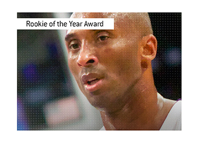 Rookie of the Year award and one star player who did not get it.  In photo:  Kobe Bryant.