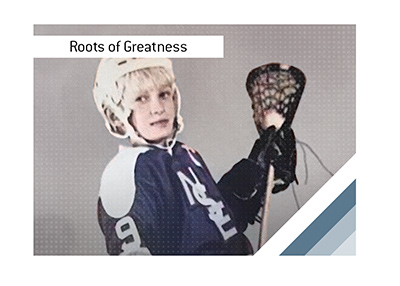 Young Wayne Gretzky playing lacrosse, highlighting the multi-sport background that shaped his vision, creativity, timing, and future NHL dominance.
