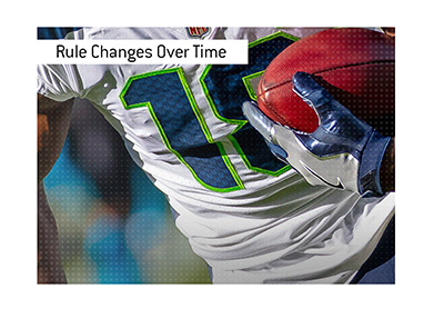 Significant rule changes over time in the National Football League.