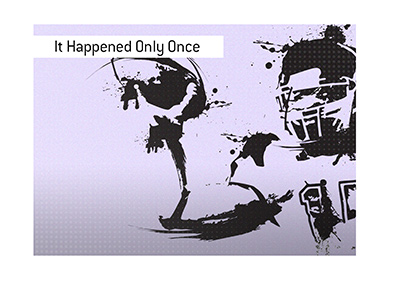 It only happened once. Scoreless game in the NFL. Illustration.