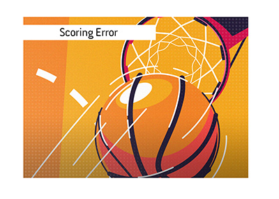 An unusual small scoring error occured recently in a college basketball game.  It had a big impact on the sportsbooks.