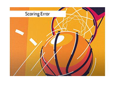An unusual small scoring error occured recently in a college basketball game. It had a big impact on the sportsbooks.