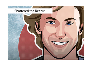 Wayne Gretzky shattered the goal scoring record in the NHL.