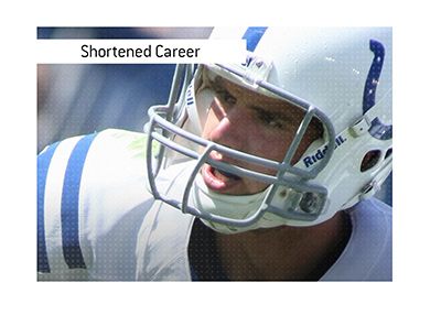The case for the Pro Football Hall of Fame 2024. In photo: Andrew Luck, while playing for the Colts.