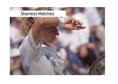 Steffi Graf was a contestant in one of the shortest tennis matches in history.
