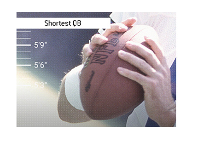 The shortest quarterback in the history of the NFL.