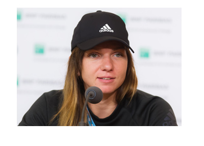 Simona Halep - French Open - Interview - Wearing adidas hat.