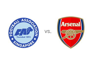 Singapore Football Association vs. Arsenal FC - Friendly game / Matchup - Team logos