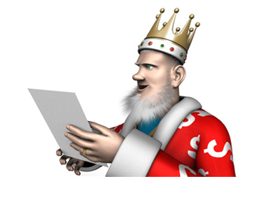 The Sports King is reading a report on the upcoming match between Chelsea and Arsenal. February 2017.