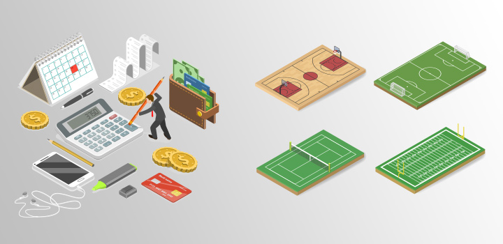 Bankroll management when betting on sports is one of the most important things in the game. Illustration.